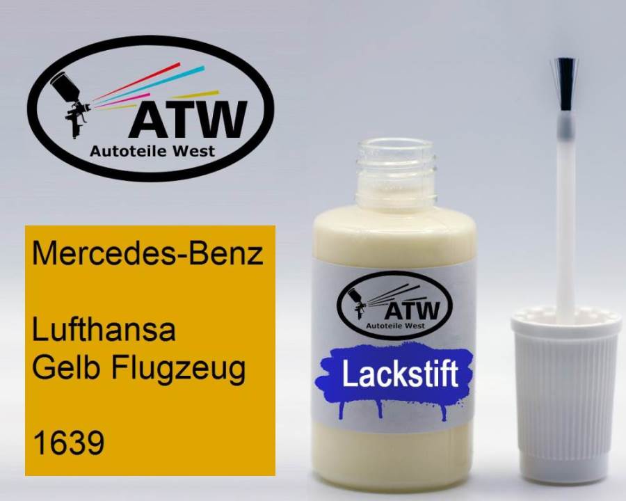 Mercedes-Benz, Lufthansa Gelb Flugzeug, 1639: 20ml Lackstift, von ATW Autoteile West.